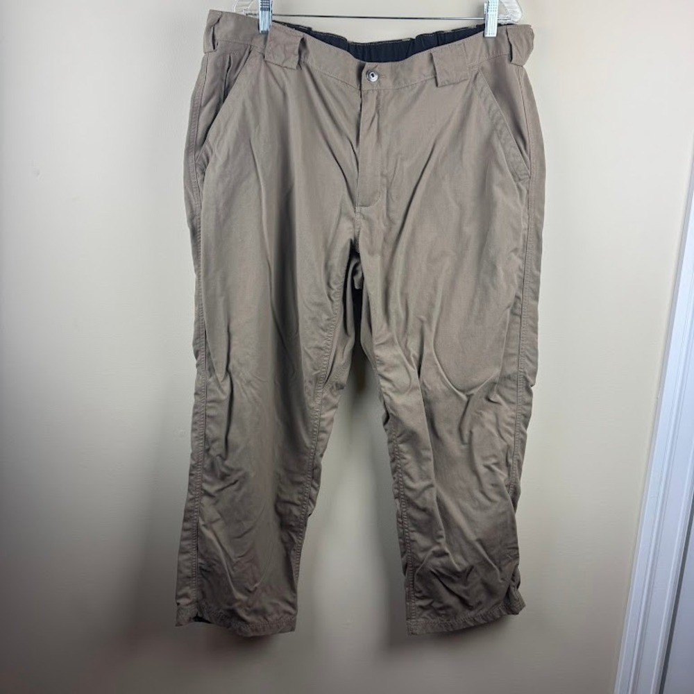 Duluth Trading Co Cargo Pants Mens 2XL x 30 Tan Khaki Nylon Hiking